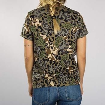 Converse Floral Animal Camo CREWT Dusky GRN Multi - Camiseta, Mujer, Verde