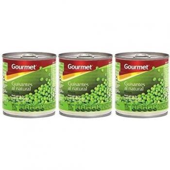 Gourmet - Guisantes al natural - Finos -  pack con 3 unidades de 200 g