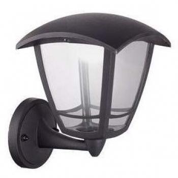Farol LED Policarbonato 8 W 220 V Negro, Aplique Pared LED Ascendente Negro, Linterna LED 840 lm, 8 W, IP44, 4000 K Color Negro
