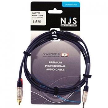 3.5mm Stereo Plug to 2 x RCA Phono Plugs Signal Cable 1.5m