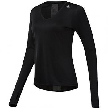 Reebok Re LS tee Camiseta, Mujer, Negro, XS