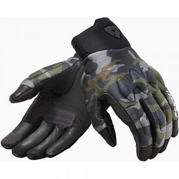 Guantes de motocicleta Revit Spectrum - Negro Verde Multicolor, Protecciones en Nudillos, Talla 2XL