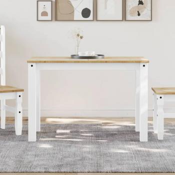 Mesa de Comedor Panamá Madera Maciza de Pino Blanco 75x117x60 cm