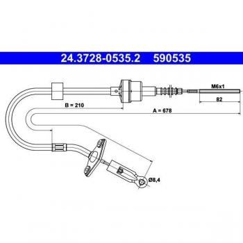 Cable de embrague ATE 24.3728-0535.2