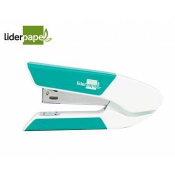 Grapadora Liderpapel con Regalo de Extraegrapas y Caja de 1000 Grapas 26/6 Capacidad 20H Color Turquesa