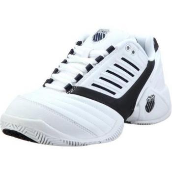 K-Swiss SURPASS~WHITE/NAVY~M 0160-109-M - Zapatillas de tenis de cuero para hombre, color blanco, talla 42.5