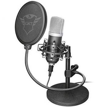 Trust Gaming GXT 252 Emita Micrófono USB, Micrófono Gaming para PS4, PS5, Estuche, Patrón de Grabación Cardioide, Micrófono para PC, Ordenador, Podcasts, Vlogs, Streaming, Youtube, Twitch - Negro