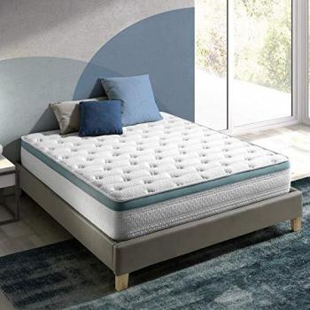marckonfort Colchón Visco-Gel Feran Ice 180x200 cm, 22 cm Altura con 1 cm de Visco-Gel de 65 kg/m3 + Independencia de lechos + Firmeza: Media + Extremadamente Durable
