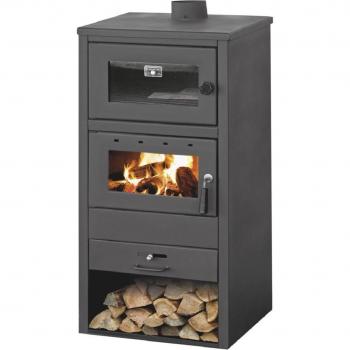 Estufa de Leña con Horno Eider Big Fire 12kW Acero