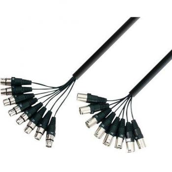 8-Channel XLR Male to Female Multipair Cable, 5m