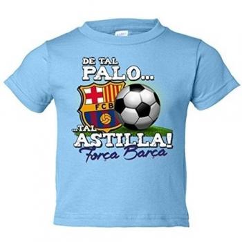 Camiseta niño de tal palo tal astilla Força Barça FC Barcelona - Celeste, 5-6 años