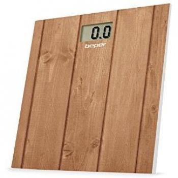 BEPER Báscula de baño, diseño Madera, Marròn, 1