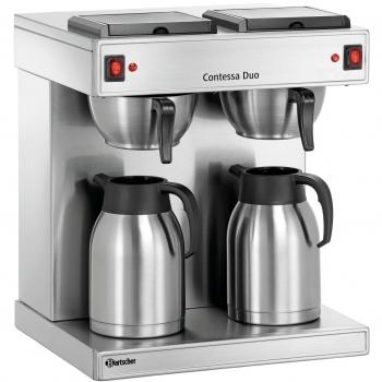 Cafetera Doble Contessa Duo 2x2L, 2800W, Inox