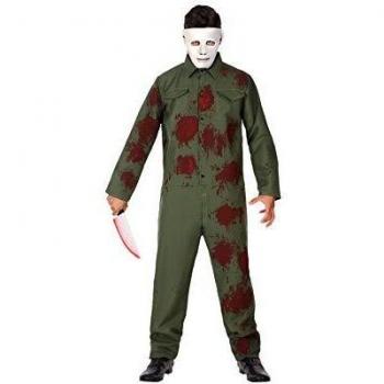 Atosa-55512 Disfraz Mecánico Sangriento para Hombre Adulto, color verde, M-L