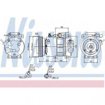 Compresor de aire acondicionado NISSENS 89298
