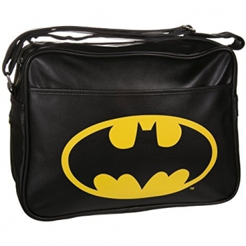 Batman Bandolera con logotipo de acero inoxidable, color blanco, 9 x 4 x 4 cm