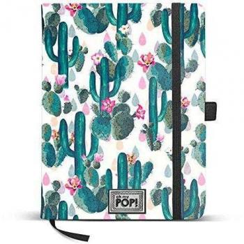 Cuaderno Cactus Oh My Pop, Tamaño 14 x 21 cm, Color Verde