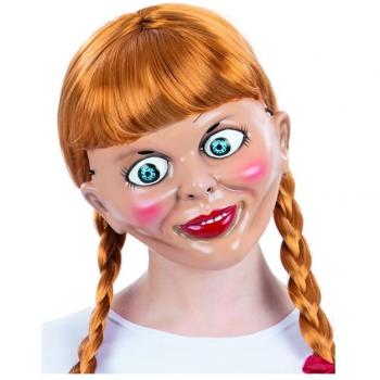 Máscara de Annabelle de plástico para adulto de Smiffy's