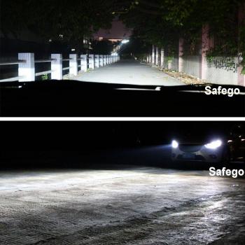 Safego Ac 55W H11 Xenón Hid Kit Luz de Xenon Headlight Lámpara Kit de Conversión Bombilla de Repuesto 6000K Kit Xenón Hid H8 H9 Bombillas de Coche Faros de Xenon Luces Auto Lamparas No Canbus