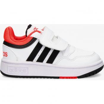 Adidas Hoops 3.0 Velcro Sneakers for Boys, Size 24, White