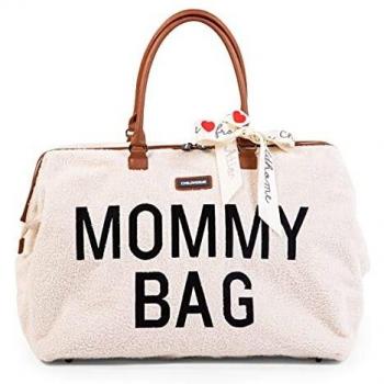 Bolso Maternidad Mommy Bag Teddy Crudo - Gran Capacidad, Cambiador, Correa Ajustable, Compartimentos y Bolsillo Térmico