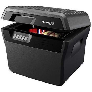 Caja Fuerte Portátil Ignífuga y Impermeable Master Lock FHW40300EURHRO, Gran Cassette Resistente al Fuego y al Agua, Combinación XL, Adecuada para Documentos A4, Disposit