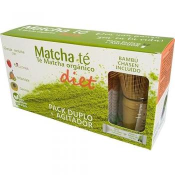 Té Matcha Orgánico Diet Vamiter - Pack 2x14 Sobres Monodosis + Batidor de Bambú - Complemento Alimenticio