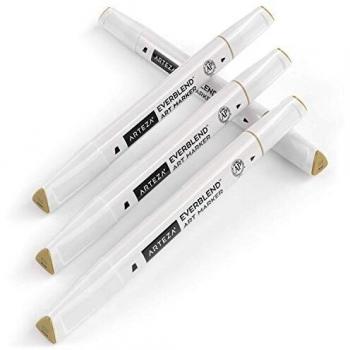 Arteza EverBlend rotuladores mezcladores color Amarillo Jazmín A936 | Juego de 4 | Rotuladores de alcohol con doble punta