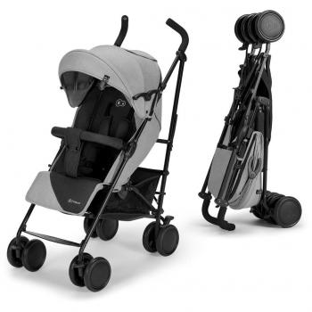 Kinderkraft Silla de Paseo SIESTA, Carrito Paraguas, Posición Tumbada, Plegable, hasta 22 kg - Gris