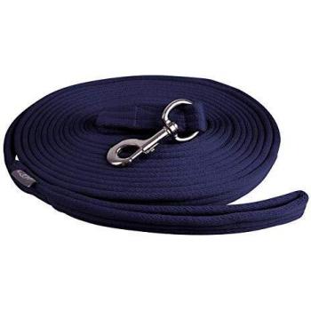 qhp Longe Longiergurt cuerda 8 metros material suave, azul marino, 8 m