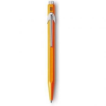 Caran d'Ache 849 Popline Fluorescent Orange Ballpoint Pen - Rechargeable and Personalizable