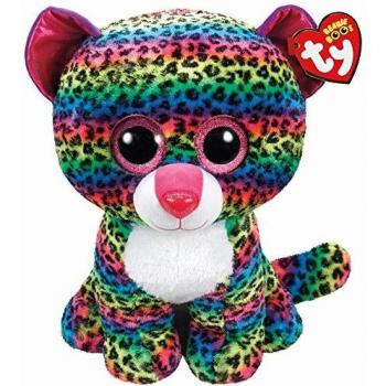 TY T99997 Dotty - Peluche de Leopardo con Ojos Brillantes, Glubschi's, Beanie Boo's, 72 cm, Multicolor 0