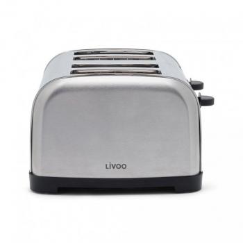 Tostadora de 4 ranuras Livoo DOD197, 1700W, color gris