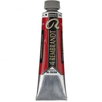Talens Rembrandt - Excelentes colores de pintura al óleo - 40 ml - 306 Rojo cadmio oscuro