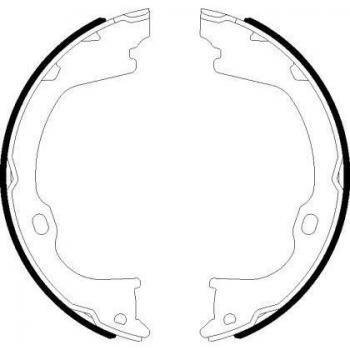 Zapata de Freno de Mano HELLA 8DA 355 051-101 para JEEP Grand Cherokee 4 - Juego de Máchorras de Freno a Mano sin Palanca