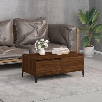 Mesa de centro de madera contrachapada 90x50x36,5 cm en color Blanco y Negro brillante, ideal para salón o comedor, también conocida como Mesita de Salón o Mesa de Café