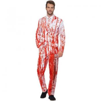 Traje Divertido de Asesino Ensangrentado para hombre