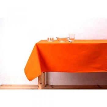 BOHEME Mantel Liso Color Naranja Antimanchas 140x140 cm