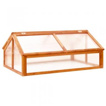 vidaXL Greenhouse Brown 114x80x50 cm Firwood