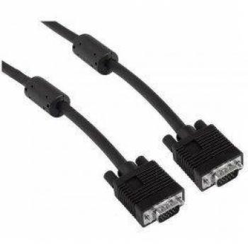 Cable VGA Macho a VGA Macho 20m - Negro, Adaptador de Vídeo para Monitores y Televisores
