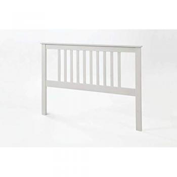 Cabecero de 150 cm en Pino Macizo Color Blanco Lavado, Altura 100 cm, Fondo 2 cm
