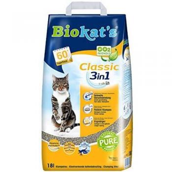 Biokat's Arena para Gatos Classic 3 en 1 sin Aroma, con 3 tamaños de Grano Diferentes, 1 Bolsa