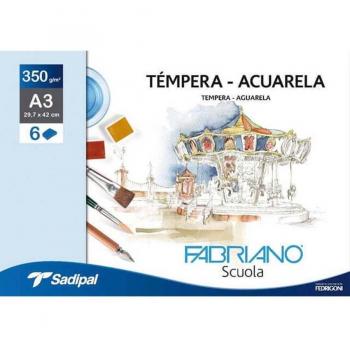 Fabriano Scuola Watercolor Paper Pack A3+ 350gsm 6 Sheets
