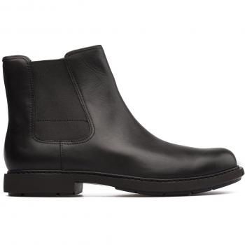 CAMPER Neuman Men's Black Smooth Leather Ankle Boots, Size 39/6.5