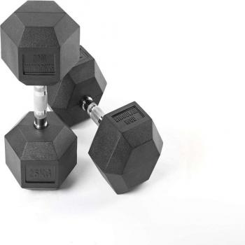 Mancuerna Hexagonal Dumbbell de 25 Kg Singular Wod
