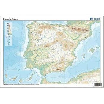 España, f¡sico. Mapa mudo de ejercicios