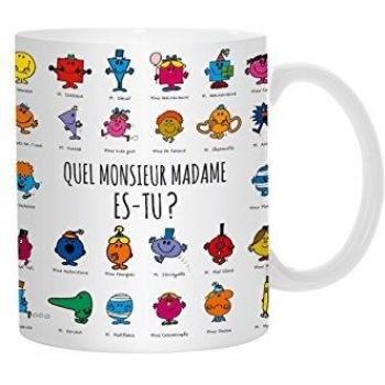 Taza Termorreactiva Monsieur Madame - Cambia de Color con Calor - 320 ml - Cerámica Multicolor