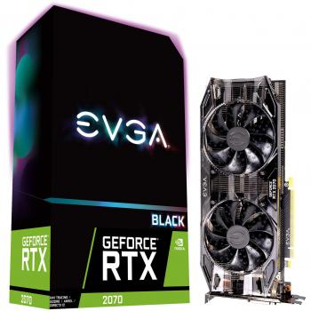 EVGA GeForce RTX 2070 Black Gaming, 8 GB GDDR6, Dual HDB Graphics Card 08G-P4-1071-KR