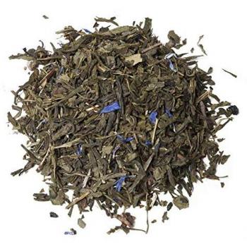 Aromas de Té - Té Verde Sencha Violeta con Grosella y Caramelo a Granel Sabor Caramelos de Violeta, 100 gr.