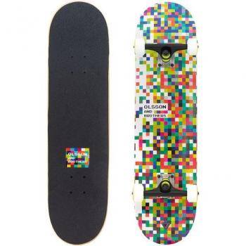 Skateboard Olsson Pixel - Rodamientos ABEC7, Eje 5,25'', Lija Alto Rendimiento
